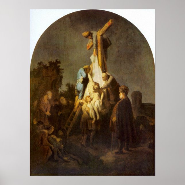 Poster Rembrandt Harmenszoon van Rijn - Crucifixion (Frente)
