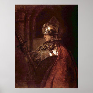 Poster Rembrandt - homem com braços (Alexander o