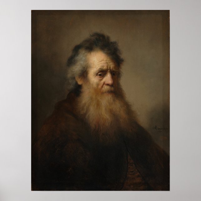 Poster Rembrandt - Homem Velho Com Mancas (Frente)