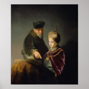 Poster Rembrandt - Jovem Estudioso e Seu Tutor