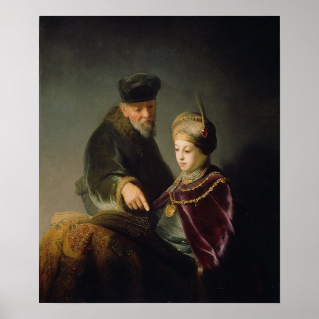 Poster Rembrandt - Jovem Estudioso e Seu Tutor (Frente)