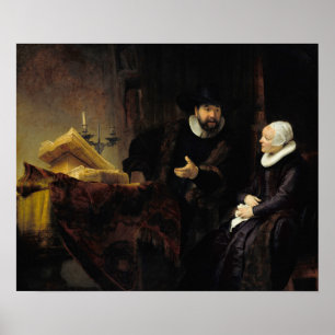 Poster Rembrandt - Pastor Menonita Anslo e Sua Esposa