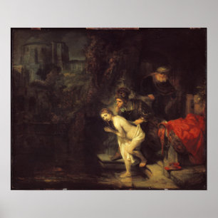 Pôster Rembrandt Susanna e pessoas idosas