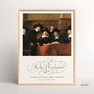 Poster Rembrandt Syndics da Pintura da Guilda das Drapers