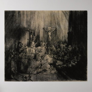 Poster Rembrandt - Três Cruzamentos