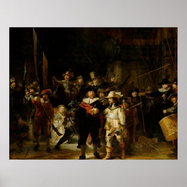 Poster REMBRANDT VAN RIJN - A Noite 1642 (Frente)