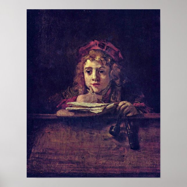 Pôster Rembrandt van Rijn - Retrato de Titus (Frente)