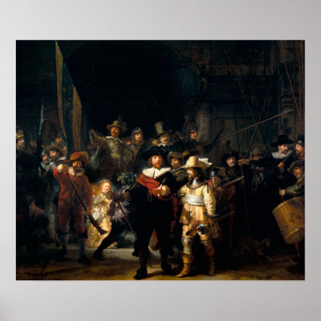 Poster Rembrandt Van Rijn, The Night Watch (Frente)