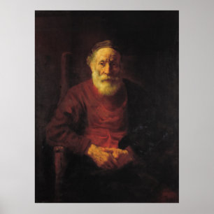 Pôster Rembrandt Van Rijn, um ancião no vermelho