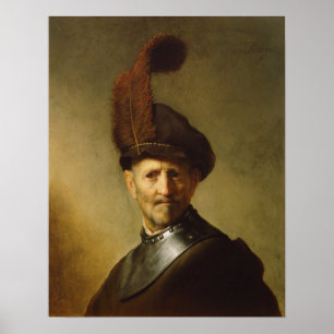 Poster Rembrandt - Velhote Em Fantasia Militar