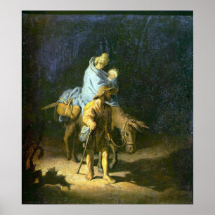 Poster Rembrandt - vôo em Egipto