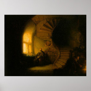 Pôster Rembrandt's The Philosopher in Meditation