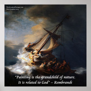 Pôster Rembrant Nature Cote "Tempestade No Mar Da Galilei