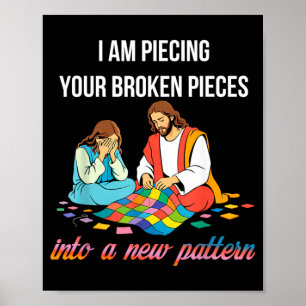 Poster Remendando Pedaços Quebrados Em Um Novo Padrão Cri