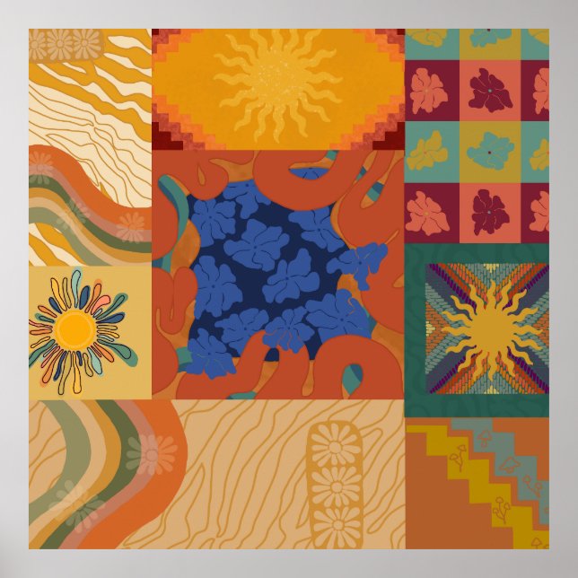 Poster Remendo de Vibrações Ensolaradas (Frente)