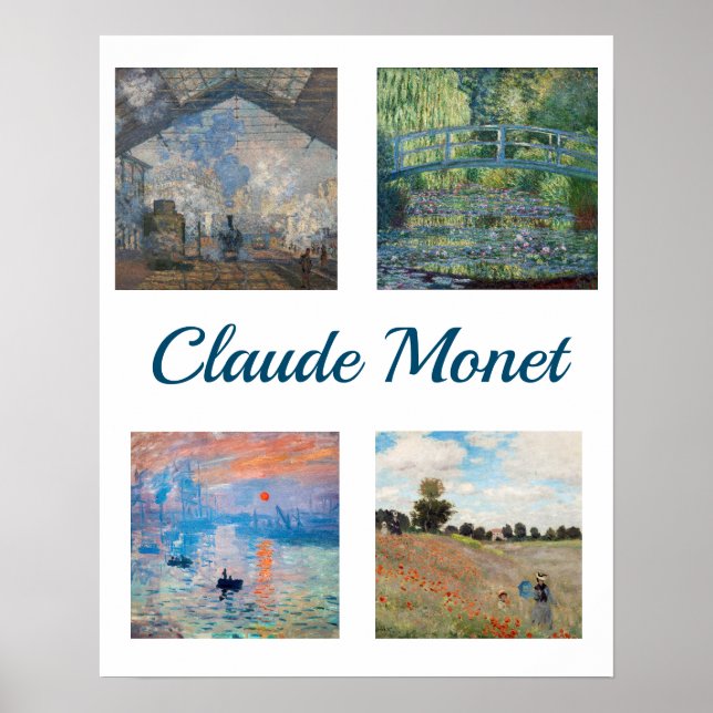 Poster Remendos de Obras-Primas de Claude Monet (Frente)