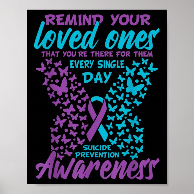 Poster Remind Your Loved Ones Suicide Prevention Awarenes (Frente)
