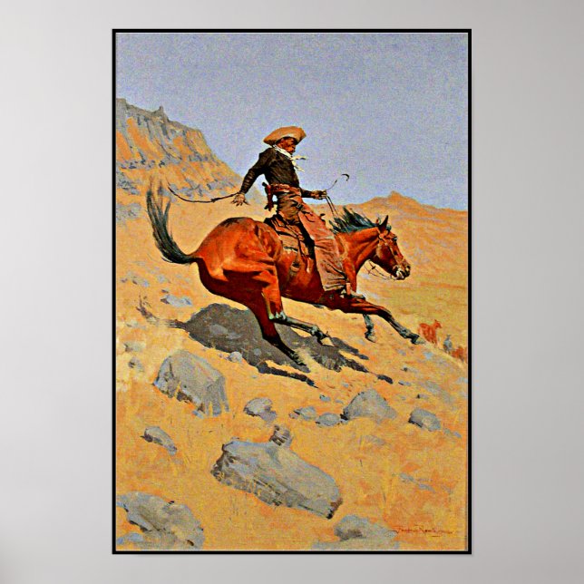 Poster Remington - O Cowboy, famoso quadro (Frente)