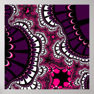 Poster Remix roxa e rosa