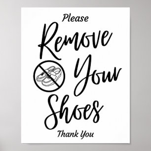Poster Remover seus Calçados