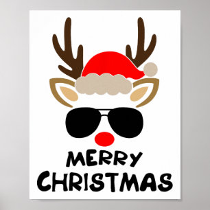 Poster Rena de Natal Feliz Família Homens Mulheres Crianç