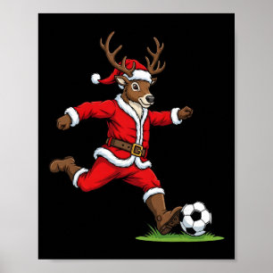 Poster Renas Fofas Futebol De Natal Crianças Meninos Meni