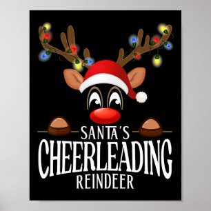 Poster Renas Gordinhas de Torcida do Papai Noel Funny Xma