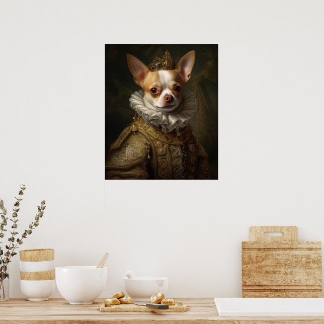 Poster Renascentista King Chihuahua (Cozinha)