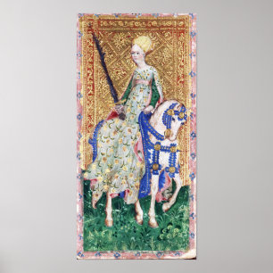 PÔSTER RENASCIMENTO ANTIGO TAROTS /LADY DAS ESPADAS