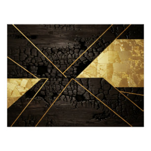 Pôster Renascimento Dourado: Arte Elegante do Caos