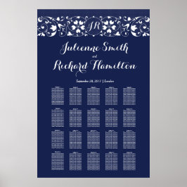 Poster Renda, doiley | Monograma Casamento 20 Mesa