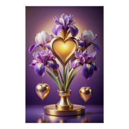 Pôster Render radiante Iris Blossom 3D por Neskie D