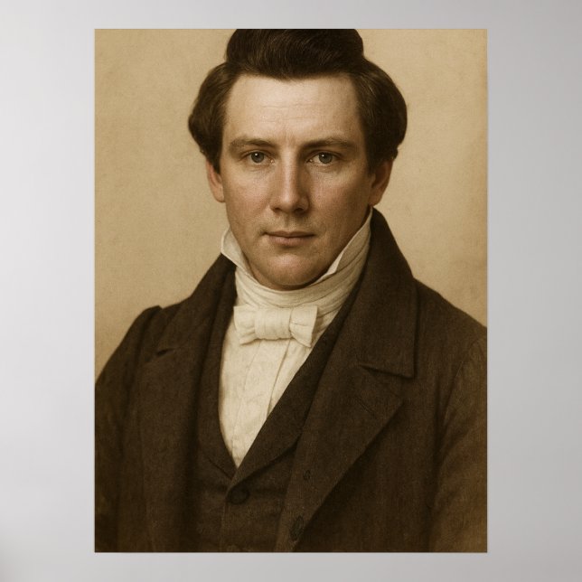Poster Renderização Fotográfica de Joseph Smith #3 Arte S (Frente)