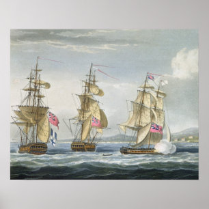 Pôster Rendição do forte de Tamatave, gravado pelo T.