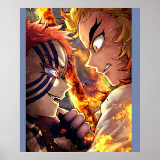Poster Rengoku Flame Pillar Demon Slayer Kimetsu no Yaib