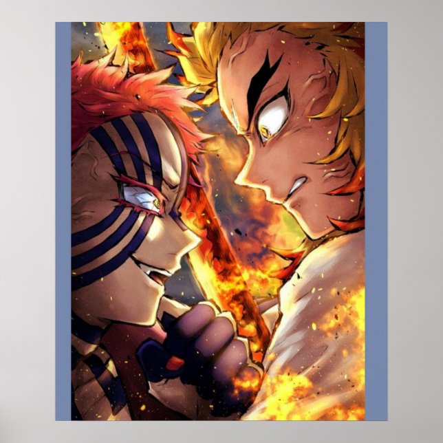 Poster Rengoku Flame Pillar Demon Slayer Kimetsu no Yaib (Frente)