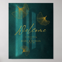 Poster Renlight Romance Wedding Welcome Green ID881