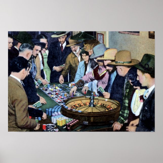 Poster Reno Nevada Roulette (Frente)