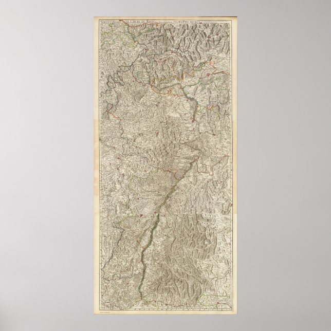 Poster Reno River Valley, França (Frente)