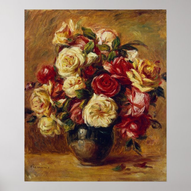 Poster Renoir - Buquê De Rosas 1909 (Frente)