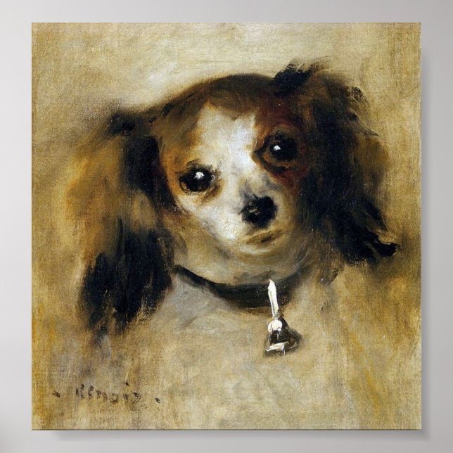 Poster Renoir Cabeça de Cachorro Circa 1870 (Frente)