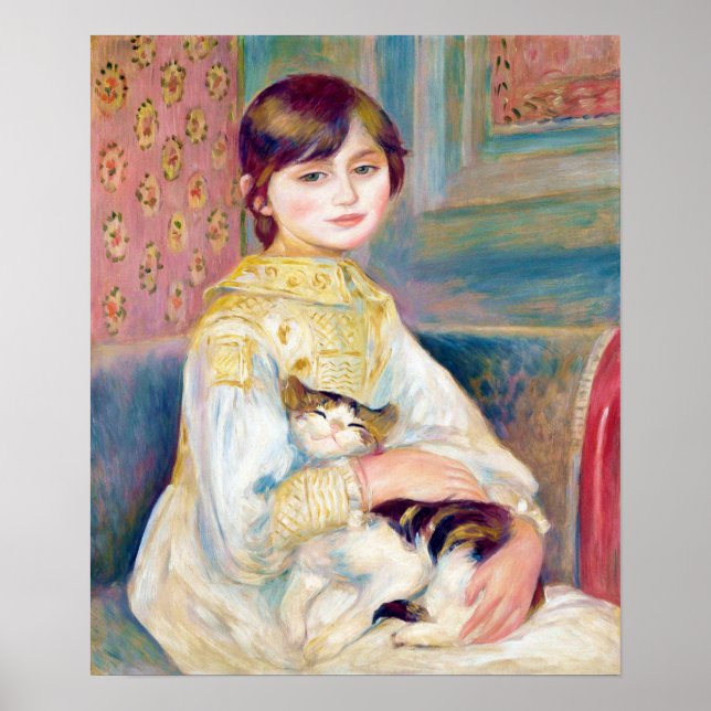 Poster Renoir Child com gato (Julie Manet) CC1242 (Frente)