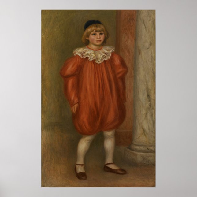 Poster Renoir - Claude com Fantasia de Palhaço (Frente)