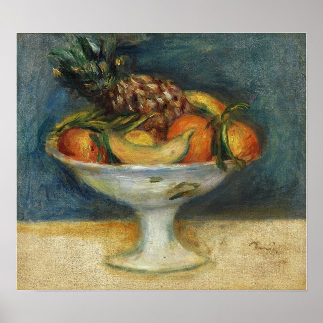 Poster Renoir - Compista De Vida Estática Com Fruta 1890 (Frente)
