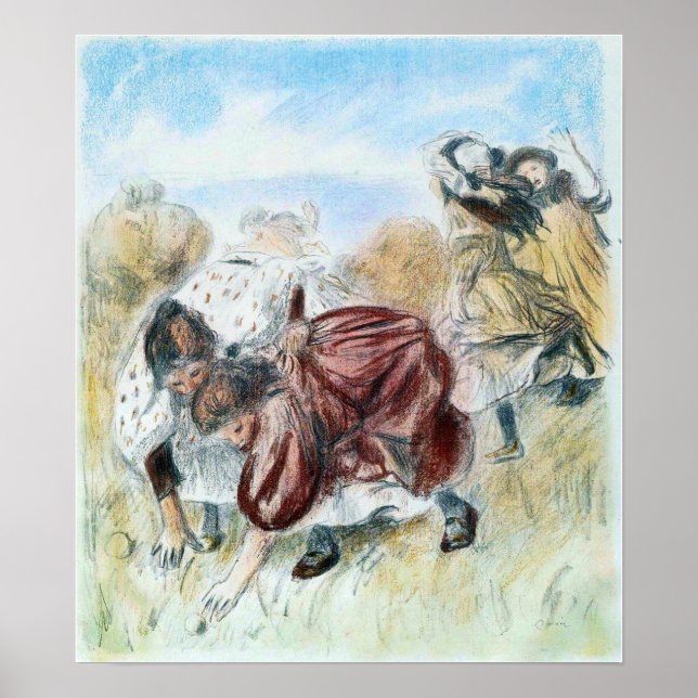 Poster Renoir - Crianças Brincando 1900 (Frente)