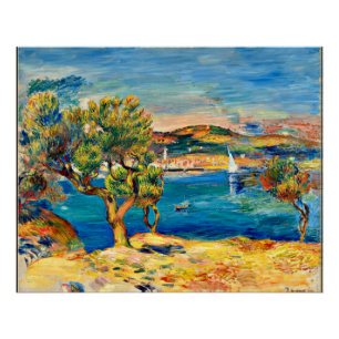 Pôster Renoir - L'Estaque, pintura de paisagem de arte fi