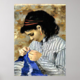 Pôster Renoir - Lise Sewing