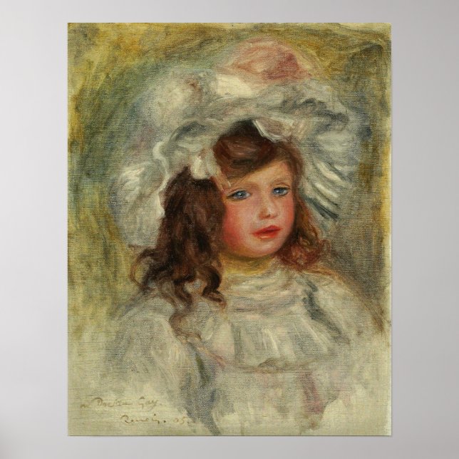 Poster Renoir - Menina Num Chapéu 1905 (Frente)