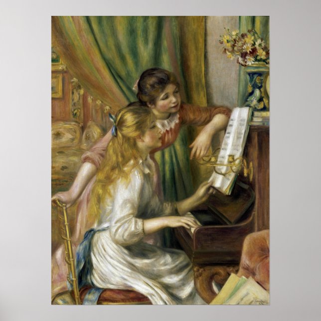 Poster Renoir - Meninas ao Piano (Frente)