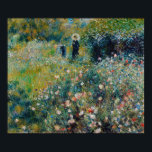 Poster Renoir - Mulher com Parasol num Jardim<br><div class="desc">Mulher com Parasol em Jardim (Femme avec parasol dans un jardin) - Pierre-Auguste Renoir,  Oil on Canvas,  1875</div>